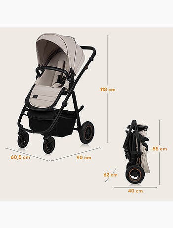 Passeggino LIONELO Amber Plus 2 in 1 - Passeggino, navicella, borsa e accessori