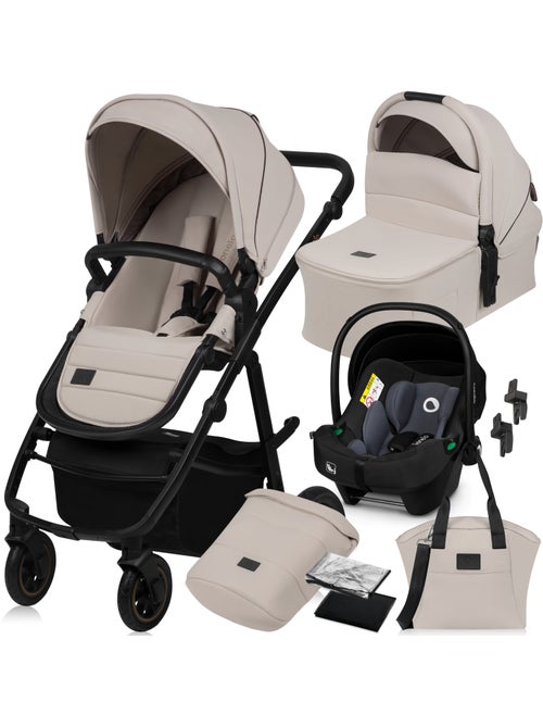 Passeggino LIONELO Amber Plus 3 in 1: passeggino, navicella, seggiolino auto, borsa e accessori - Kiabi