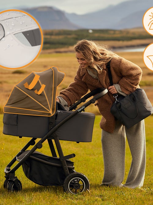 Passeggino LIONELO Amber Plus 3 in 1: passeggino, navicella, seggiolino auto, borsa e accessori - Kiabi