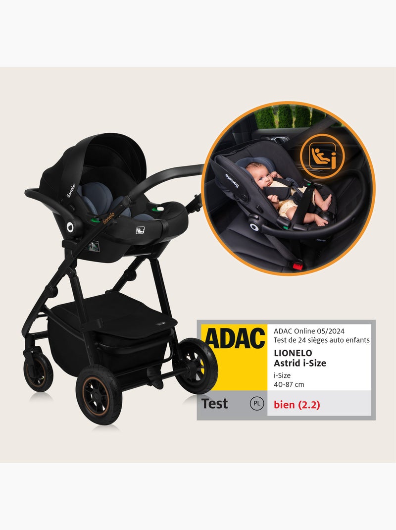 Passeggino LIONELO Amber Plus 3 in 1: passeggino, navicella, seggiolino auto, borsa e accessori Beige - Kiabi