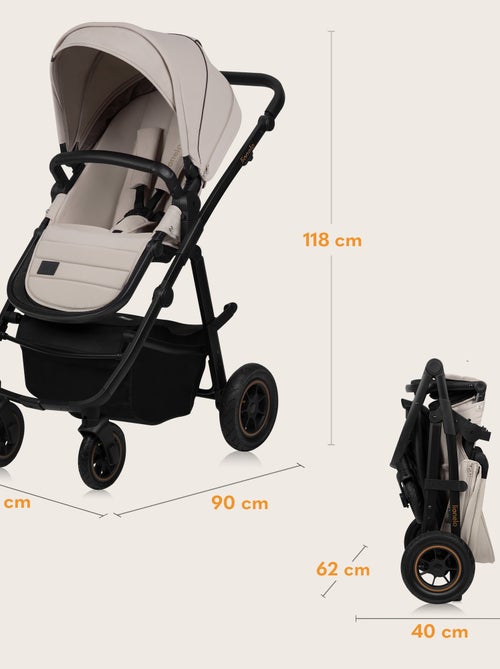 Passeggino LIONELO Amber Plus 3 in 1: passeggino, navicella, seggiolino auto, borsa e accessori - Kiabi
