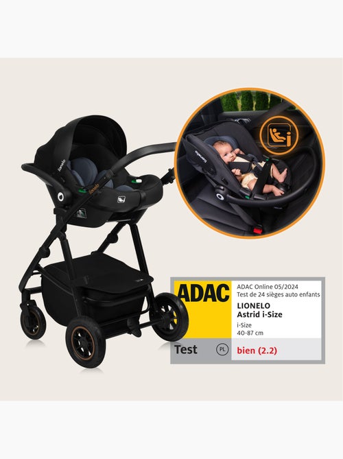 Passeggino LIONELO Amber Plus 3 in 1: passeggino, navicella, seggiolino auto, borsa e accessori - Kiabi