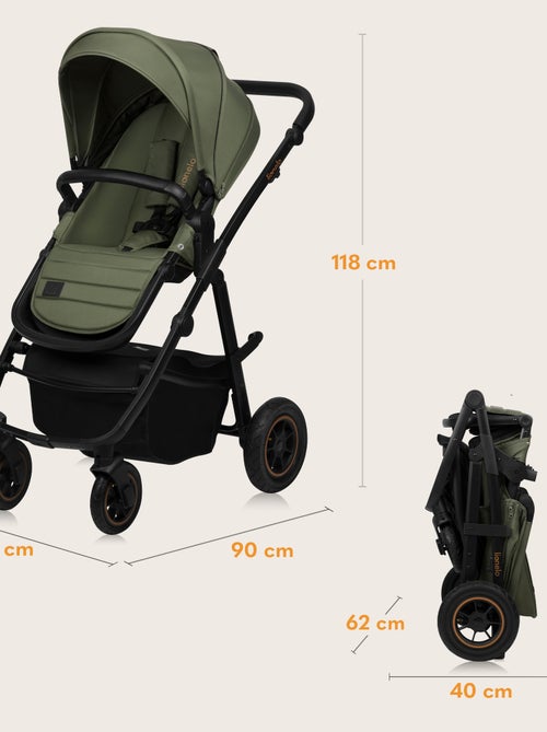 Passeggino LIONELO Amber Plus 3 in 1: passeggino, navicella, seggiolino auto, borsa e accessori - Kiabi