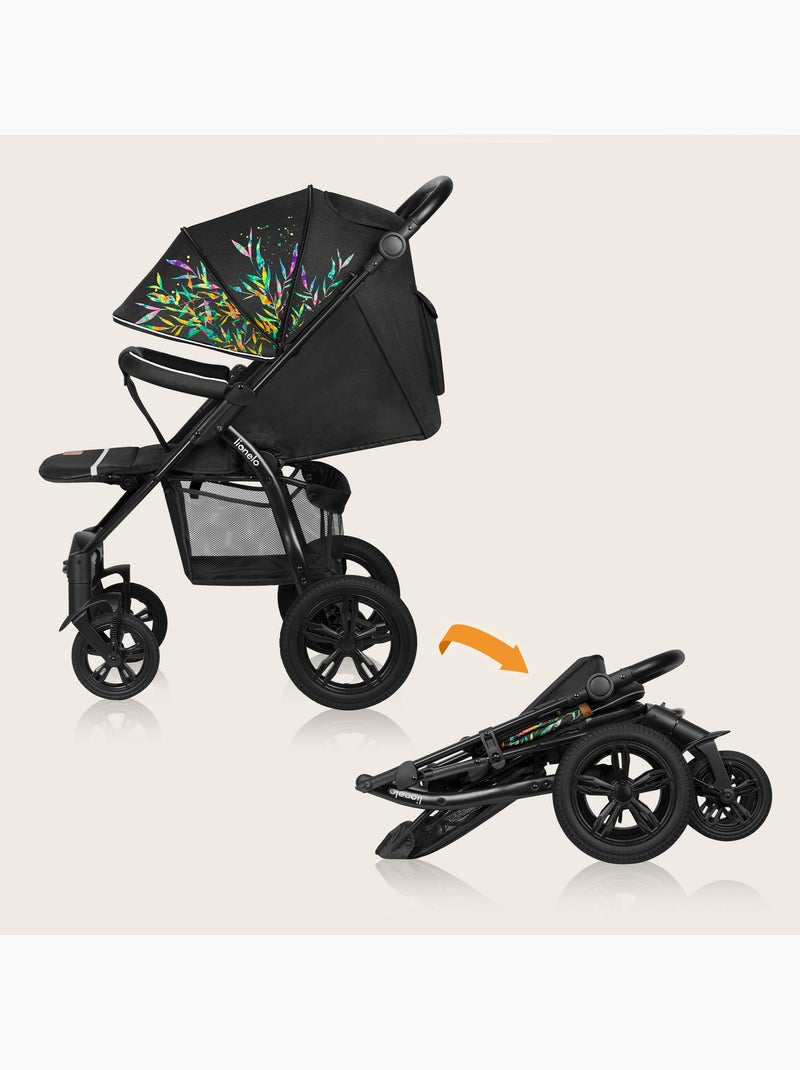 Passeggino LIONELO Annet Tour All-Terrain - Ruote gonfiabili grandi - Fino a 22 kg Nero Multicolore - Kiabi
