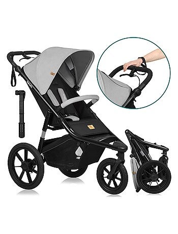 Passeggino LIONELO Azura All-Terrain - Sportivo - Fino a 22 kg - Doppio freno - Pompa inclusa
