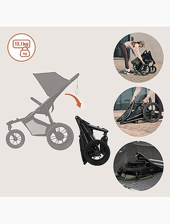 Passeggino LIONELO Azura All-Terrain - Sportivo - Fino a 22 kg - Doppio freno - Pompa inclusa