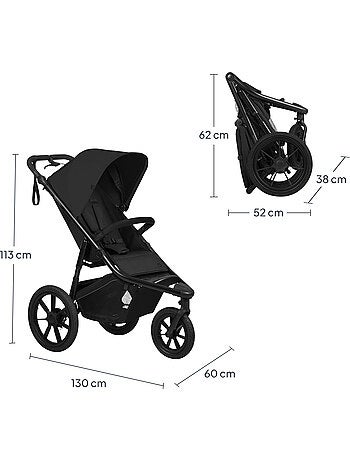 Passeggino LIONELO Azura All-Terrain - Sportivo - Fino a 22 kg - Doppio freno - Pompa inclusa