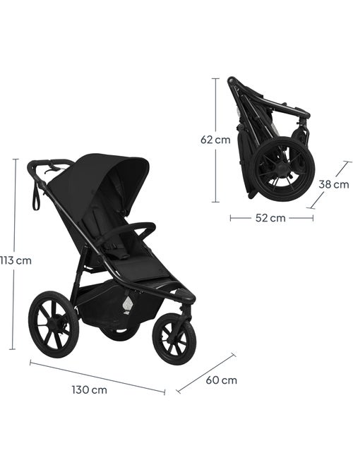 Passeggino LIONELO Azura All-Terrain - Sportivo - Fino a 22 kg - Doppio freno - Pompa inclusa - Kiabi
