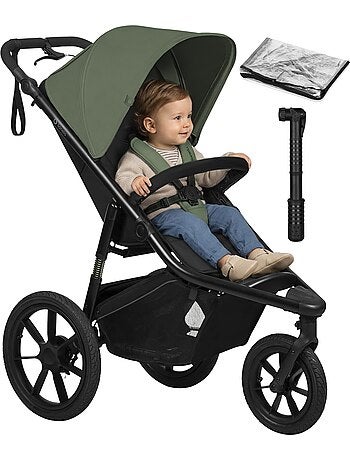 Passeggino LIONELO Azura All-Terrain - Sportivo - Fino a 22 kg - Doppio freno - Pompa inclusa