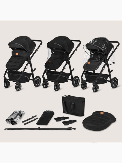 Passeggino LIONELO Bianka 4 in 1 - Passeggino + Navicella + Seggiolino Auto + Base ISOFIX - Kiabi