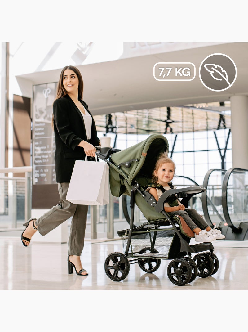 Passeggino LIONELO Emma All-Terrain - 6-36 mesi - Borsa inclusa - Chiusura rapida Grigio scuro - Kiabi