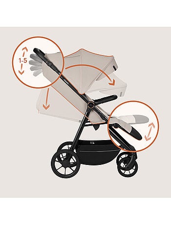 Passeggino LIONELO Iva All-Terrain - Materiale Premium - Fino a 22 kg - Ampio Spazio