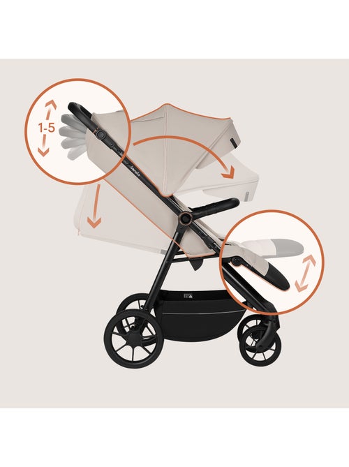 Passeggino LIONELO Iva All-Terrain - Materiale Premium - Fino a 22 kg - Ampio Spazio - Kiabi