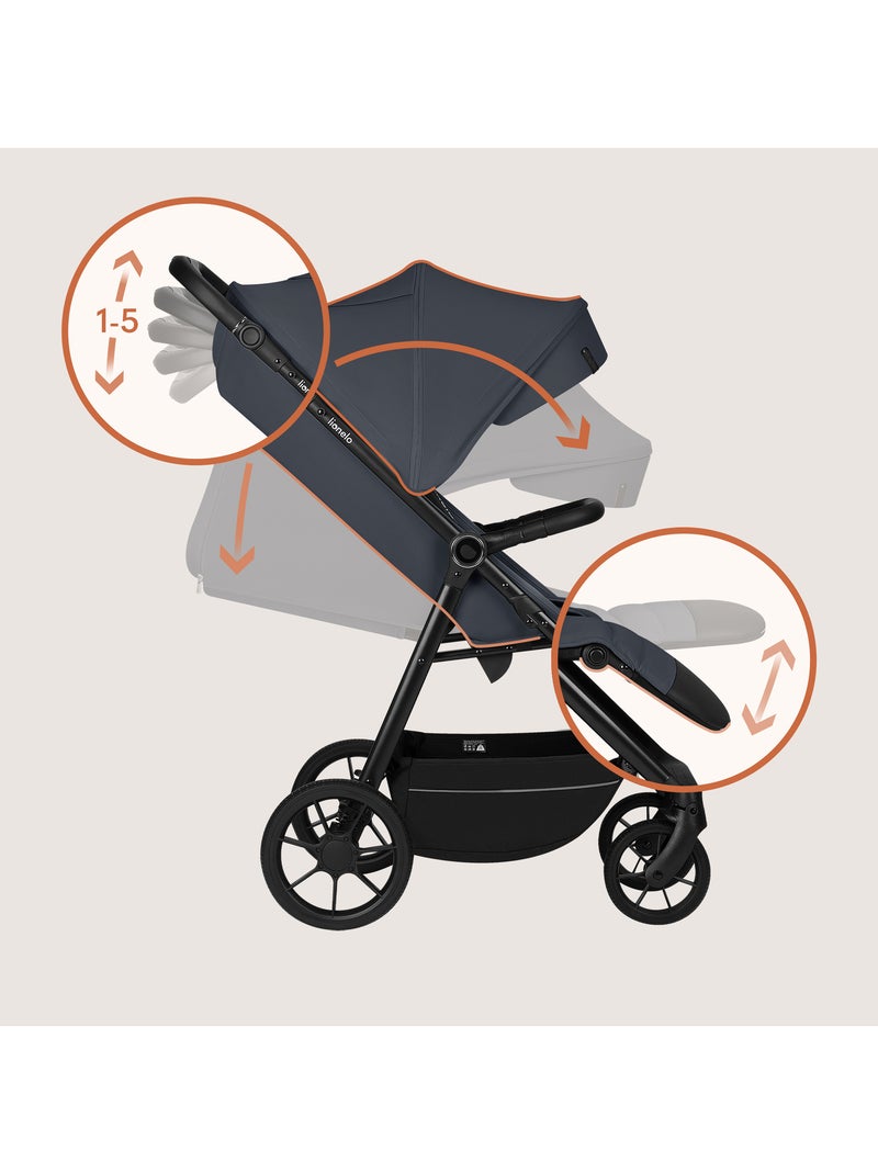 Passeggino LIONELO Iva All-Terrain - Materiale Premium - Fino a 22 kg - Ampio Spazio Grigio - Kiabi
