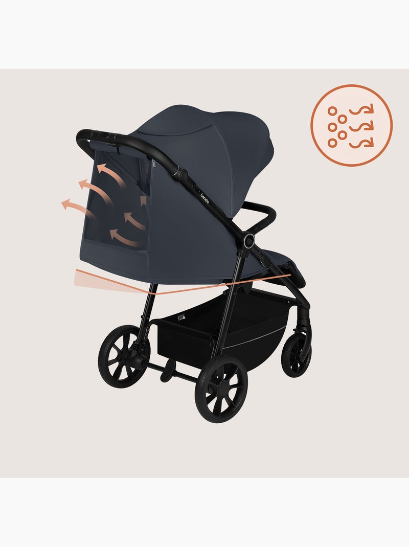 Passeggino LIONELO Iva All-Terrain - Materiale Premium - Fino a 22 kg - Ampio Spazio Grigio - Kiabi