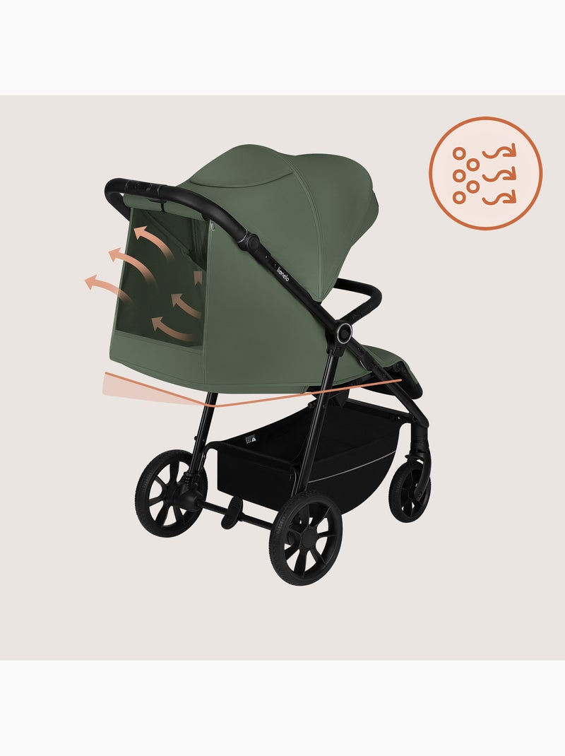 Passeggino LIONELO Iva All-Terrain - Materiale Premium - Fino a 22 kg - Ampio Spazio Verde - Kiabi