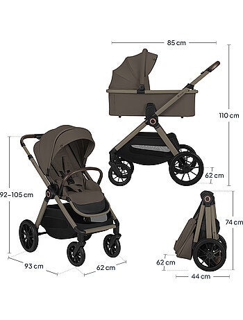 Passeggino LIONELO Layla Trio - Fino a 22 kg - Passeggino, navicella, seggiolino auto e accessori
