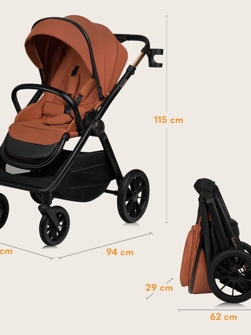 Passeggino LIONELO Layla Trio - Fino a 22 kg - Passeggino, navicella, seggiolino auto e accessori Marrone - Kiabi