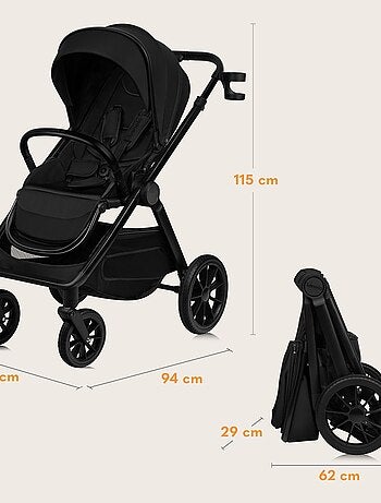 Passeggino LIONELO Layla Trio - Fino a 22 kg - Passeggino, navicella, seggiolino auto e accessori