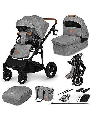 Passeggino Lionelo Mari Tour 2 in 1 - Ruote grandi - Parapioggia e altro ancora