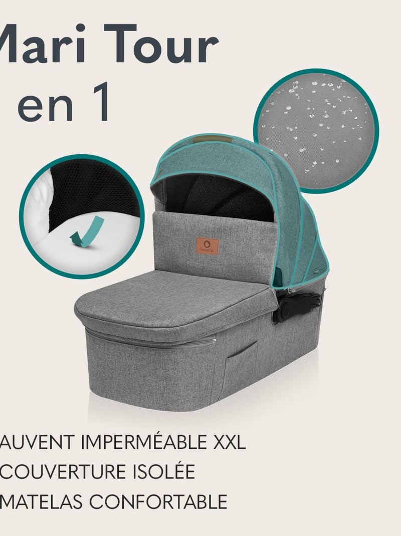 Passeggino Lionelo Mari Tour 2 in 1 - Ruote grandi - Parapioggia e altro ancora Grigio - Kiabi