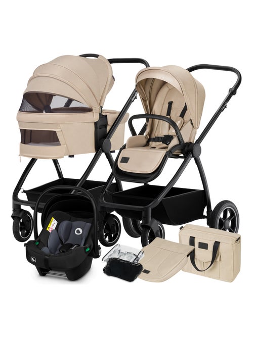 Passeggino LIONELO Meril 3 in 1: passeggino, navicella, seggiolino auto, borsa e accessori - Kiabi