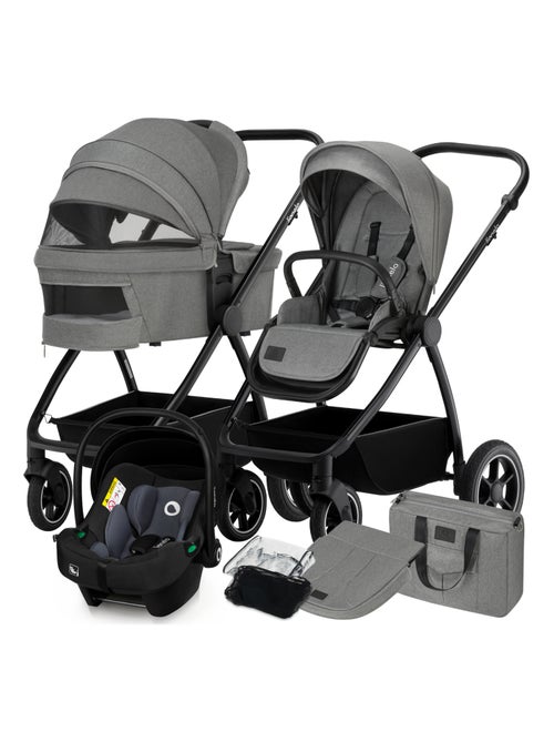 Passeggino LIONELO Meril 3 in 1: passeggino, navicella, seggiolino auto, borsa e accessori - Kiabi