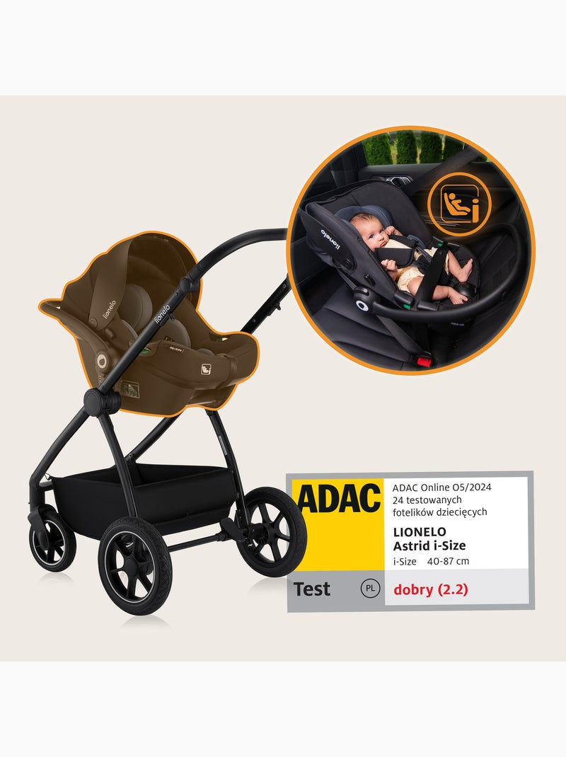 Passeggino LIONELO Meril 3 in 1: passeggino, navicella, seggiolino auto, borsa e accessori Grigio - Kiabi