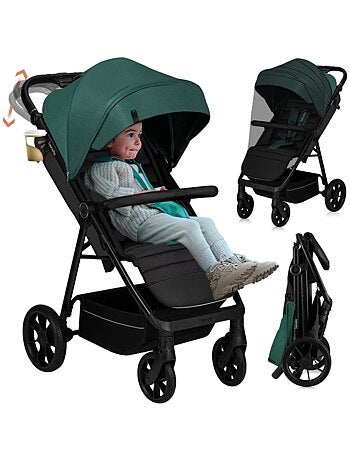 Passeggino LIONELO Mira All-Terrain - Fino a 22 kg - Ampia superficie - Ruote grandi