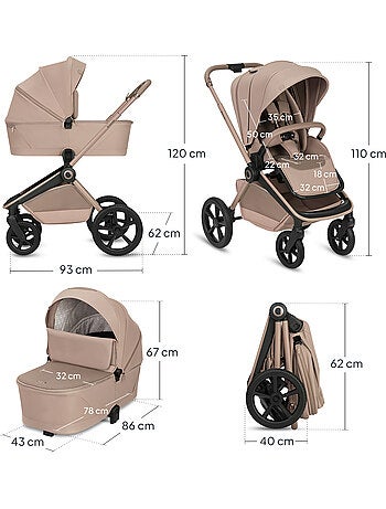 Passeggino multifunzione 3 in 1 Lionelo Freya – Navicella – Seduta e Seggiolino Astrid i-Size