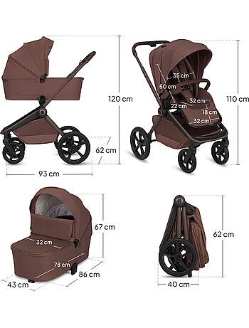 Passeggino multifunzione 3 in 1 Lionelo Freya – Navicella – Seduta e Seggiolino Astrid i-Size