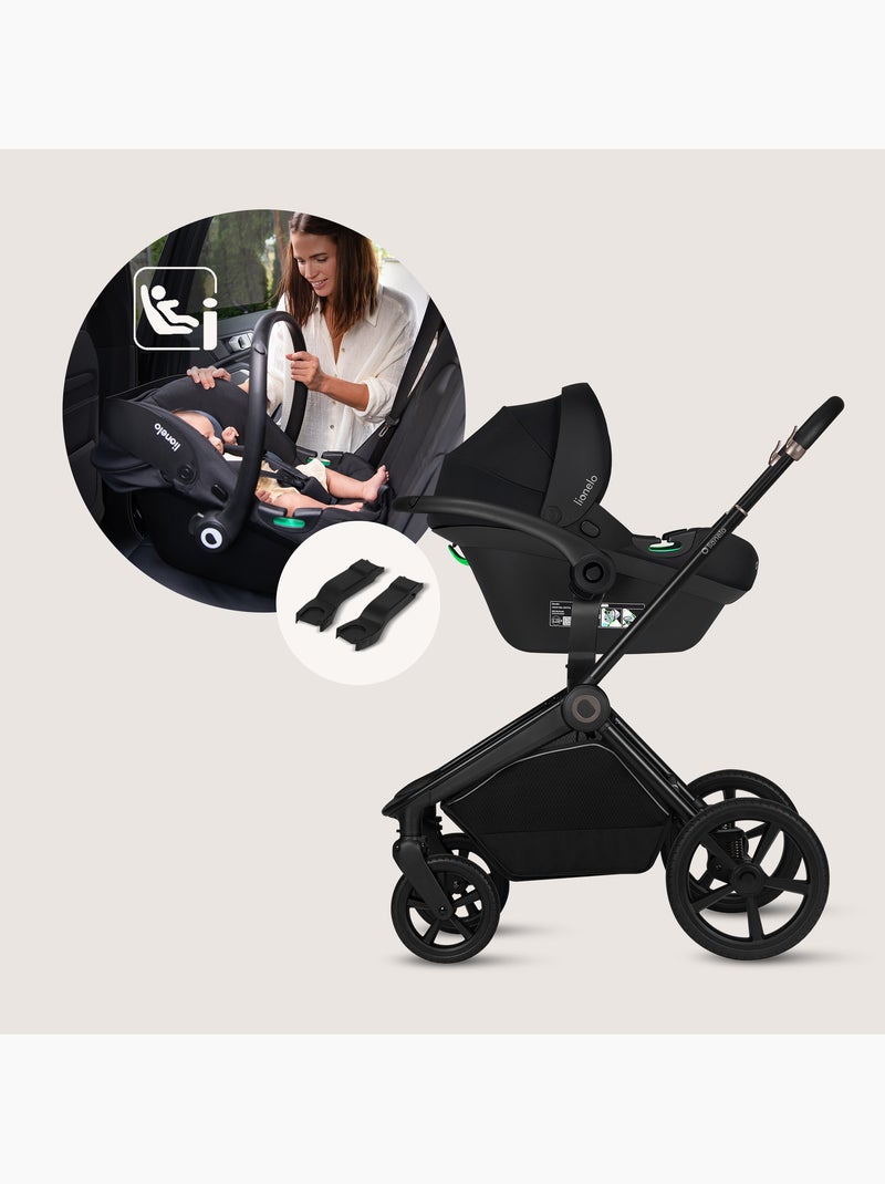 Passeggino multifunzione 3 in 1 Lionelo Freya – Navicella – Seduta e Seggiolino Astrid i-Size Nero - Kiabi
