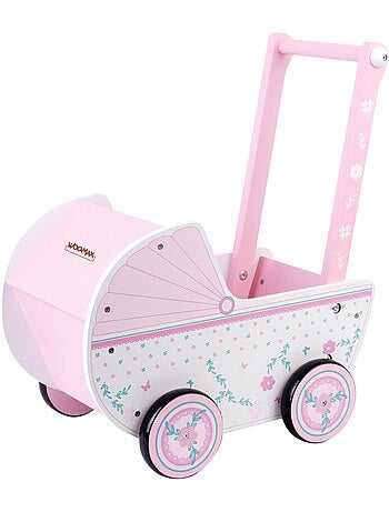 Passeggino per bambole in legno woomax