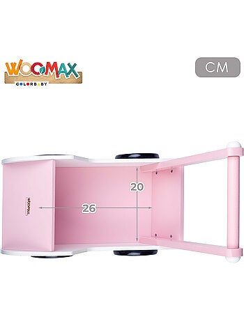 Passeggino per bambole in legno woomax