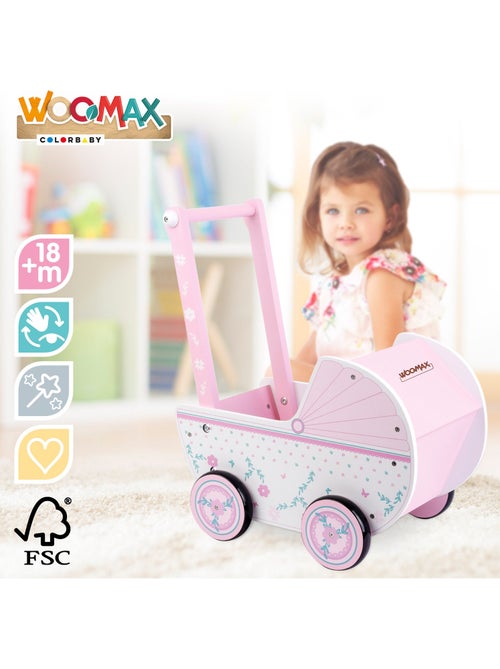 Passeggino per bambole in legno woomax - Kiabi