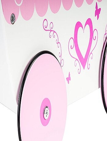 Passeggino per bambole legno rosa primi passi Mamabrum