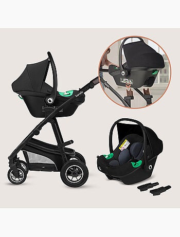 Passeggino trio LIONELO Bianka - Fino a 22 kg - Pacchetto passeggino, navicella, seggiolino auto e a