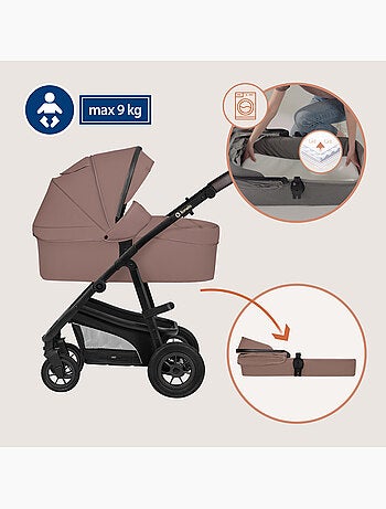 Passeggino trio LIONELO Bianka - Fino a 22 kg - Pacchetto passeggino, navicella, seggiolino auto e a
