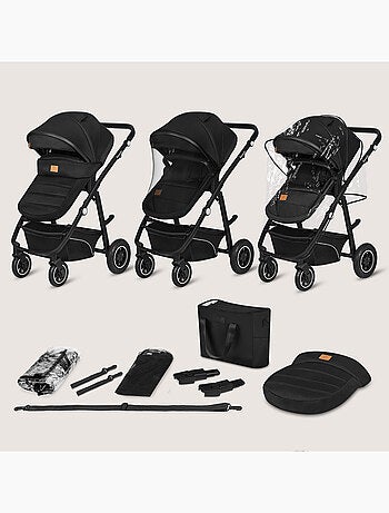 Passeggino trio LIONELO Bianka - Fino a 22 kg - Pacchetto passeggino, navicella, seggiolino auto e a