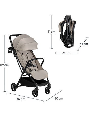Passeggino ultracompatto LIONELO Agia - Leggero - Fino a 4 anni - Ampio cestino - Chiusura rapida