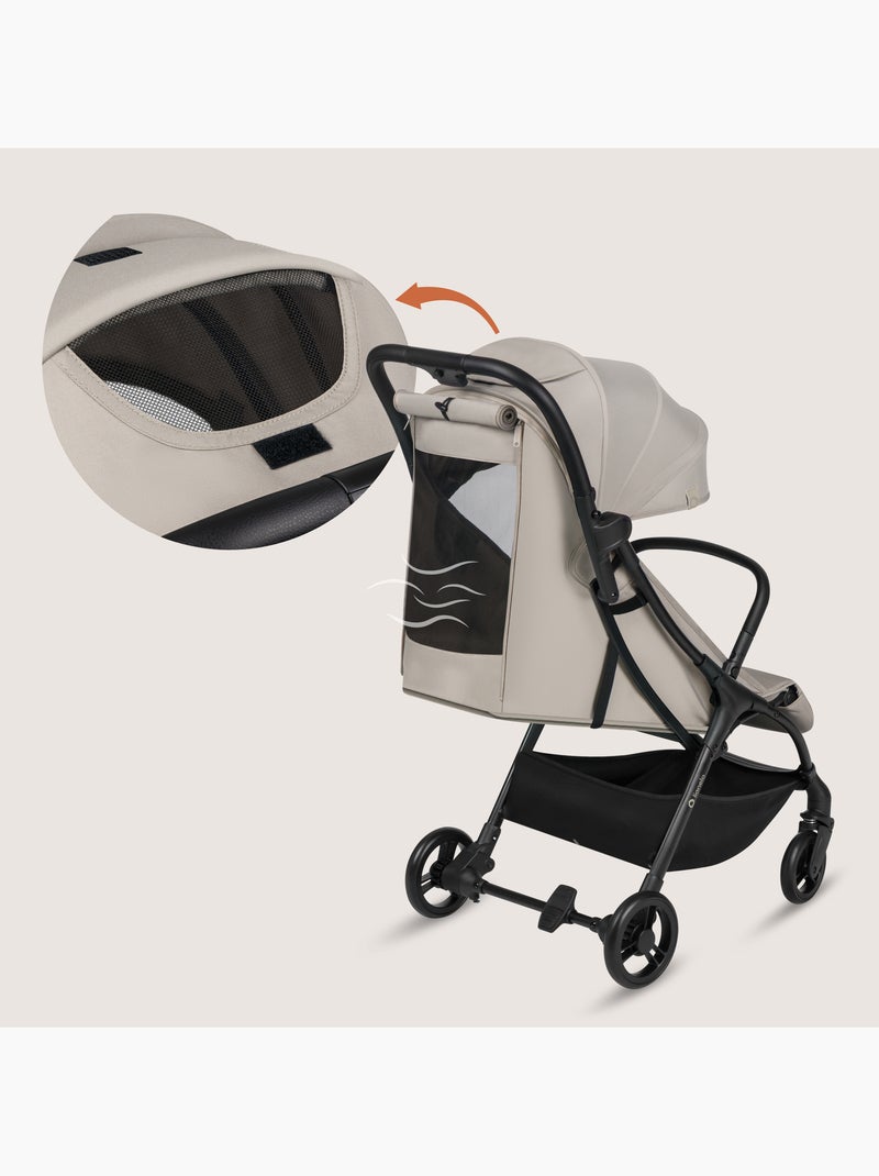 Passeggino ultracompatto LIONELO Agia - Leggero - Fino a 4 anni - Ampio cestino - Chiusura rapida Beige - Kiabi