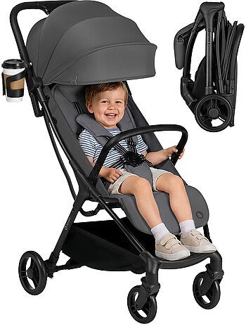 Passeggino ultracompatto LIONELO Agia - Leggero - Fino a 4 anni - Ampio cestino - Chiusura rapida