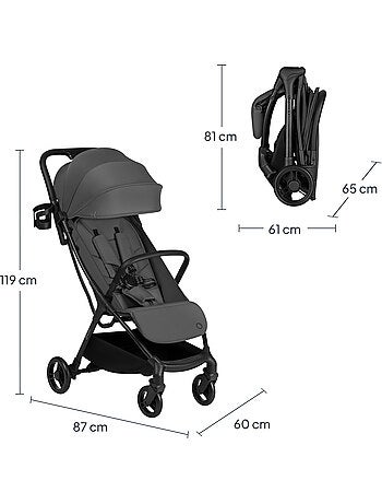 Passeggino ultracompatto LIONELO Agia - Leggero - Fino a 4 anni - Ampio cestino - Chiusura rapida