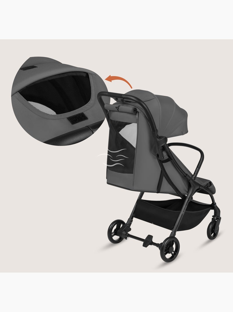Passeggino ultracompatto LIONELO Agia - Leggero - Fino a 4 anni - Ampio cestino - Chiusura rapida Grigio - Kiabi