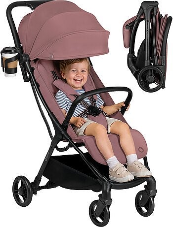 Passeggino ultracompatto LIONELO Agia - Leggero - Fino a 4 anni - Ampio cestino - Chiusura rapida