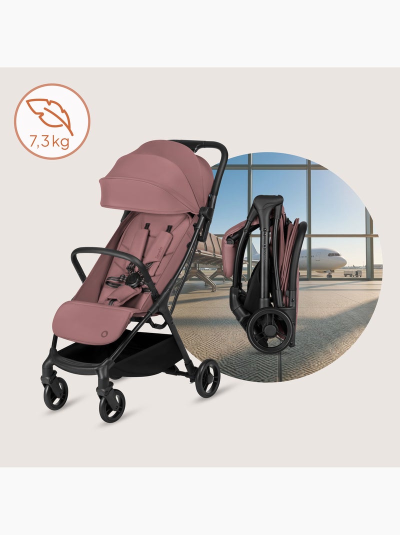 Passeggino ultracompatto LIONELO Agia - Leggero - Fino a 4 anni - Ampio cestino - Chiusura rapida Rosa - Kiabi