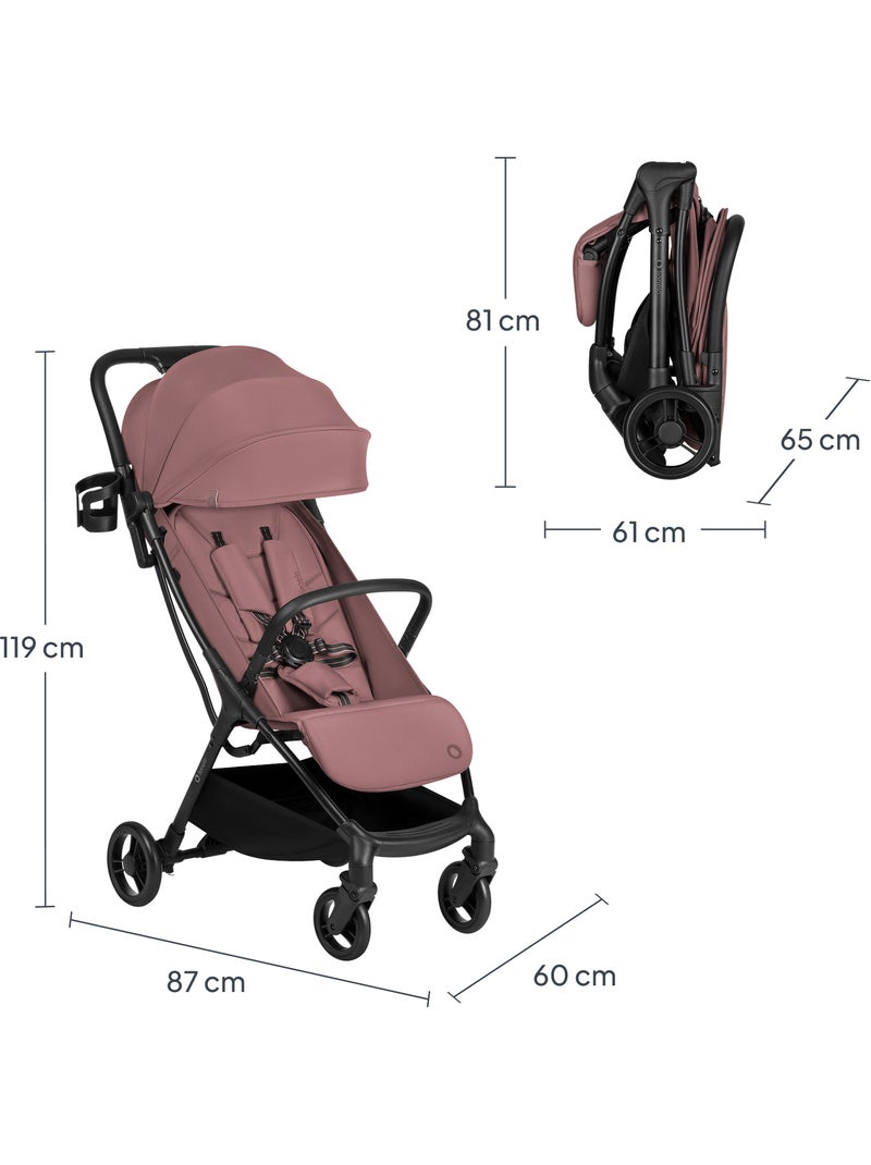 Passeggino ultracompatto LIONELO Agia - Leggero - Fino a 4 anni - Ampio cestino - Chiusura rapida Rosa - Kiabi