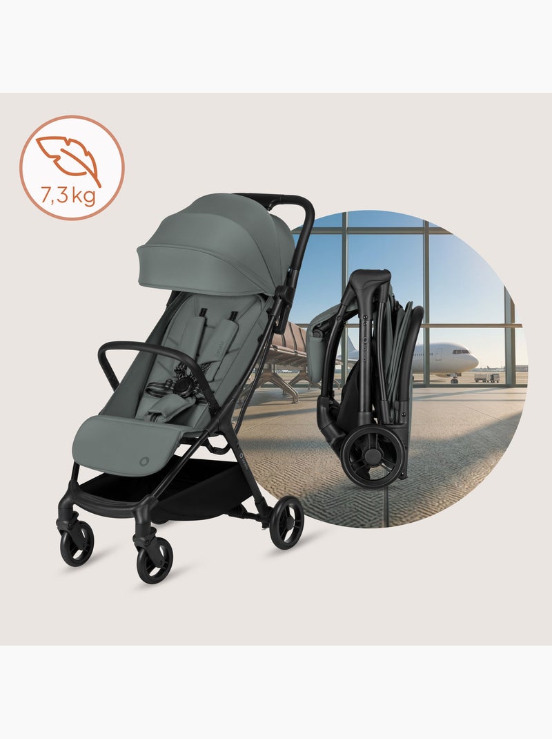 Passeggino ultracompatto LIONELO Agia - Leggero - Fino a 4 anni - Ampio cestino - Chiusura rapida Verde - Kiabi