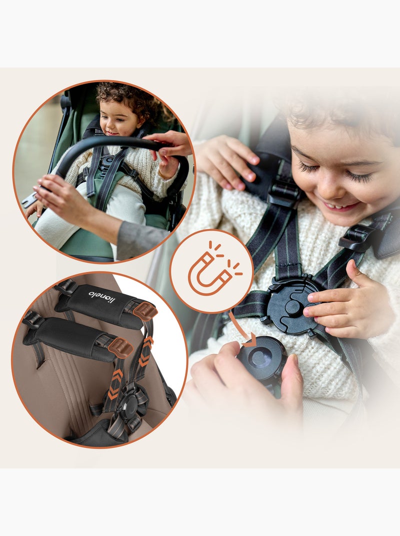 Passeggino ultracompatto LIONELO Bess - Compatibile con l'aereo - Leggero - Chiusura rapida Beige - Kiabi