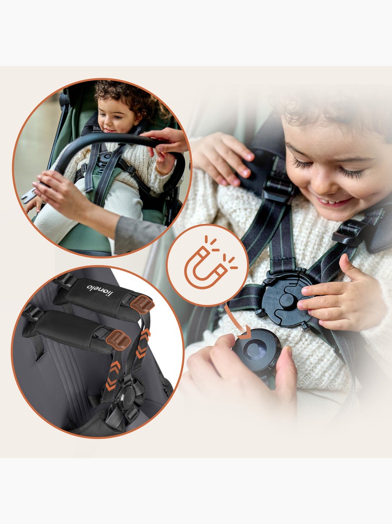 Passeggino ultracompatto LIONELO Bess - Compatibile con l'aereo - Leggero - Chiusura rapida Grigio - Kiabi